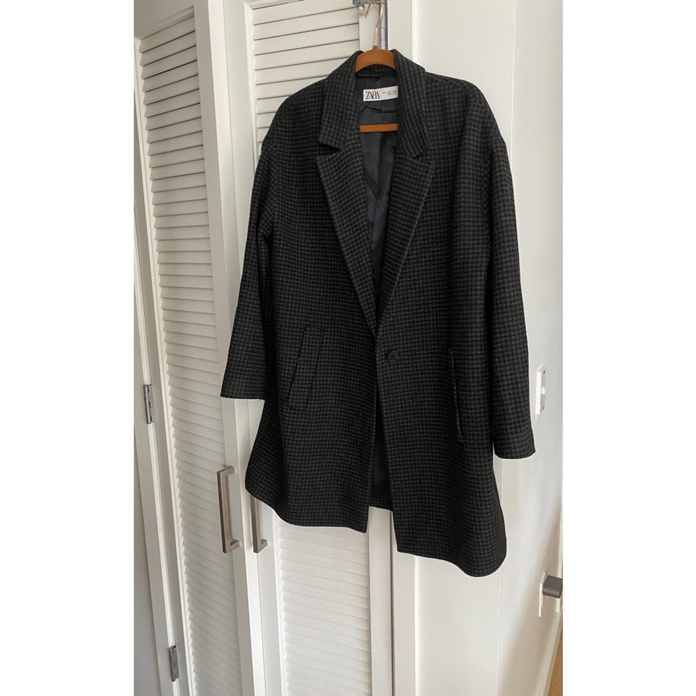 zara plaid coat